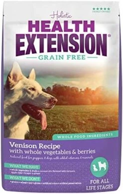 Health Extension Dry Dog Food, Natural Food With Added Vitamins & Minerals, Suitable For All Puppies, Grain Free, Salmon Recipe With Whole Vegetable & Berries (10 Pound) -Zoomie Shop 51n7WP06v8L. AC 2