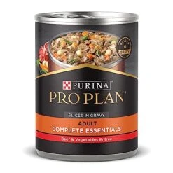 Purina Pro Plan High Protein Dog Food Gravy, Slices In Gravy Beef And Vegetables Entree - (12) 13 Oz. Cans