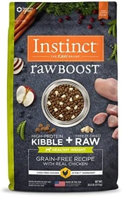 Instinct Raw Boost Healthy Weight Grain Free Recipe With Real Chicken Natural Dry Dog Food, 4 Lb. Bag 13 Instinct Raw Boost Healthy Weight Grain Free Recipe With Real Chicken Natural Dry Dog Food, 4 Lb. Bag -Zoomie Shop 51nP6IO4k9L. AC