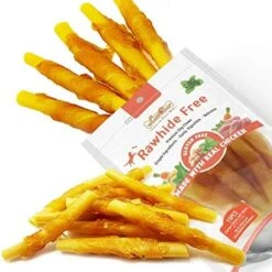 LuvChew Chicken Wrapped Dog Bone Treat Sticks With Turmeric, Easy To Digest, Non-Rawhide Soft Chicken Cheese Dog Chew Treats 15pcs/Pack (Medium 4.5" 15pcs/Pack X 3packs) -Zoomie Shop 51nV3RoYJzL. AC