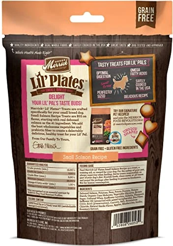 Aurora Pet Variety Pack (3) Merrick Lil' Plates Grain Free Small Breed Dog Treats (1) Salmon (1) Beef (1) Chicken (5-oz Each) With AuroraPet Wipes 2 Aurora Pet Variety Pack (3) Merrick Lil' Plates Grain Free Small Breed Dog Treats (1) Salmon (1) Beef (1) Chicken (5-oz Each) With AuroraPet Wipes - Image 2