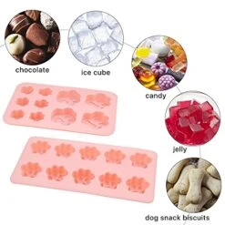 Elesunory Silicone Dog Treat Molds, Silicone Puppy Paw And Bone Mold, Stainless Steel Dog Bone Cookie Cutters With 100Pcs Dog Treat Bags, Non-Stick Food Grade Dog Molds For Chocolate, Candy, Ice Cube 11 Elesunory Silicone Dog Treat Molds, Silicone Puppy Paw And Bone Mold, Stainless Steel Dog Bone Cookie Cutters With 100Pcs Dog Treat Bags, Non-Stick Food Grade Dog Molds For Chocolate, Candy, Ice Cube -Zoomie Shop 51nhQd4BOKL