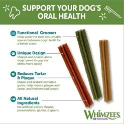 WHIMZEES By Wellness Stix Natural Dental Chews For Dogs, 3X Longer Lasting & Grain-Free, Freshen Breath & Fight Plaque & Tartar, Medium Breed, 14 Count 15 WHIMZEES By Wellness Stix Natural Dental Chews For Dogs, 3X Longer Lasting & Grain-Free, Freshen Breath & Fight Plaque & Tartar, Medium Breed, 14 Count -Zoomie Shop 51oEgYJI5GL