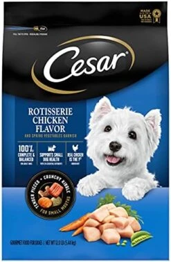 CESAR Small Breed Dry Dog Food Rotisserie Chicken Flavor With Spring Vegetables Garnish Dog Kibble, 12 Lb. Bag -Zoomie Shop 51oJcuPYZ4S. AC