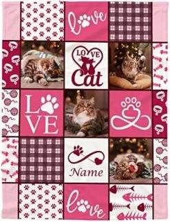 Dachshund Dog Blanket Personalized Dogs Blanket Puppy Blanket,Dog Gift For Dog Lovers Mom Dad Cute Dog Paw Prints Soft Flannel Throw Blanket For Bed Sofa Travel Extra Small 40"x30" For Pet -Zoomie Shop 51oMV81tIjL. AC