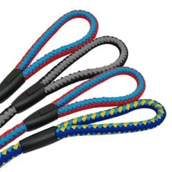 Kuntrona Rolled Dog Leash Pet Training Walking Leads Braided Dogs Rope 5/8" Diameter For Medium Large Dogs 48" Length Red M -Zoomie Shop 51pTjgj05CL