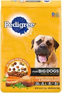 Pedigree For Big Dogs Adult Complete Nutrition Large Breed Dry Dog Food Roasted Chicken, Rice & Vegetable Flavor Dog Kibble, 16 Lb. Bag -Zoomie Shop 51pdz0IA0CL. AC