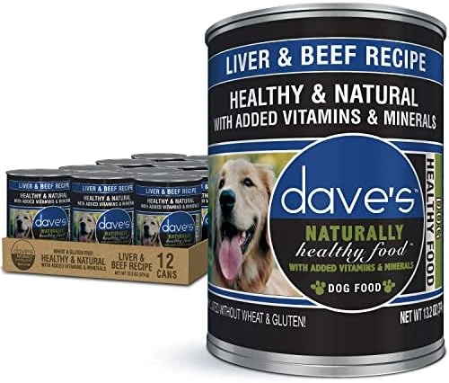 Dave's Pet Food Wet Dog Food (Liver & Beef), Made In USA Naturally Healthy Canned Dog Food, Added Vitamins & Minerals, Wheat & Gluten-Free, 13.2 Oz Cans (Case Of 12) 6 Dave's Pet Food Wet Dog Food (Liver & Beef), Made In USA Naturally Healthy Canned Dog Food, Added Vitamins & Minerals, Wheat & Gluten-Free, 13.2 Oz Cans (Case Of 12) - Image 6