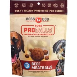 Boss Dog Proballs Freeze Dried Raw Meatball Treat For Dogs (Beef, 3 Oz)