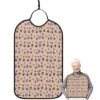Funnywall88 Adult Bibs Pet Dog Paws Waterproof Apron For Elderly, Women For Eating With Adjustable Strap Snap Closure - Washable With Optional Crumb Catcher, Reusable, Large