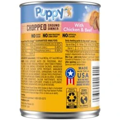 PEDIGREE CHOPPED GROUND DINNER Puppy Canned Soft Wet Dog Food With Chicken & Beef, 13.2 Oz. Cans (Pack Of 12) 10 PEDIGREE CHOPPED GROUND DINNER Puppy Canned Soft Wet Dog Food With Chicken & Beef, 13.2 Oz. Cans (Pack Of 12) -Zoomie Shop 51qMz63AIBL