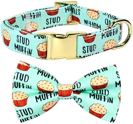 JIUJIA Stud Muffin Dog Bow Tie Dog Collar Accessory,Detachable Bowtie,Adjustable Collar For Small Medium Large Dogs 13 JIUJIA Stud Muffin Dog Bow Tie Dog Collar Accessory,Detachable Bowtie,Adjustable Collar For Small Medium Large Dogs - Image 13