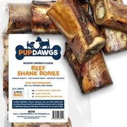 PUPDAWGS Single Ingredient Dog Bones - Made In USA - Beef Shank Bones - Natural Dog Bones For Aggressive Chewers - From USDA Inspected Beef - Hickory Smoked - Individually Wrapped (3 Piece Pack) 12 PUPDAWGS Single Ingredient Dog Bones - Made In USA - Beef Shank Bones - Natural Dog Bones For Aggressive Chewers - From USDA Inspected Beef - Hickory Smoked - Individually Wrapped (3 Piece Pack) -Zoomie Shop 51qzciiteDL. AC