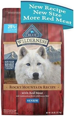 Blue Buffalo Wilderness Rocky Mountain Recipe High Protein, Natural Senior Dry Dog Food, Red Meat With Grain 28 Lb Bag -Zoomie Shop 51rLfv2gUlL. AC