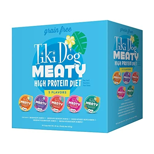 Tiki Dog Meaty Cups Variety-Pack Of 10 1 Tiki Dog Meaty Cups Variety-Pack Of 10