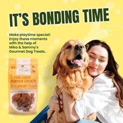 Mika & Sammy's Gourmet Jerky Dog Treats Made In The USA. (Paw Lickin Pumpkin Chicken 12 Oz) -Zoomie Shop 51rRTpnIoVL