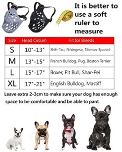 JYHY Short Snout Dog Muzzles,Soft Silicone Adjustable Breathable Bulldog Muzzle For Biting Chewing Barking Training,Ideal For Flat-Faced Dogs (Large/15-17" (Pack Of 1), Blue) -Zoomie Shop 51rRnVcGqrL