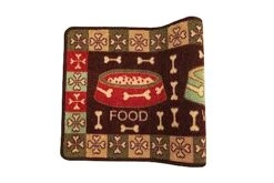 Pet Bone Food And Water Runner Rug Brown Multi Color Slip Skid Resistant Rubber Backing Pet Friendly Washable Rug Runners (Brown, 20" X 59") -Zoomie Shop 51rqUqUO8RL