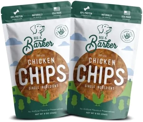 Beg & Barker Chicken Chips For Dogs (8oz, Pack Of 1) - Single Ingredient Dog Treats Made For Small And Large Dogs Protein Human Grade Dog Treats Made From Real Meat Chicken, Made In USA 7 Beg & Barker Chicken Chips For Dogs (8oz, Pack Of 1) - Single Ingredient Dog Treats Made For Small And Large Dogs Protein Human Grade Dog Treats Made From Real Meat Chicken, Made In USA - Image 7
