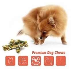 LuvChew Rawhide Free Triple Dental Floss Dog Treats 15 Pcs/Bag -Zoomie Shop 51snztFJSML