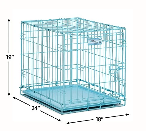 MidWest Homes For Pets ICrate Dog Crate Starter Kit | 24-Inch Dog Crate Kit Ideal For Small Dog Breeds (weighing 13 - 25 Pounds) || Includes Dog Crate, Pet Bed, 2 Dog Bowls & Dog Crate Cover (Blue) 4 MidWest Homes For Pets ICrate Dog Crate Starter Kit | 24-Inch Dog Crate Kit Ideal For Small Dog Breeds (weighing 13 - 25 Pounds) || Includes Dog Crate, Pet Bed, 2 Dog Bowls & Dog Crate Cover (Blue) - Image 4