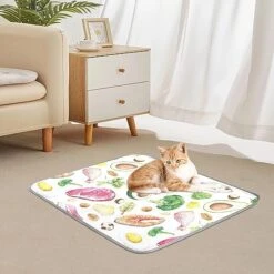 Washable Dog Cooling Mat Vegetables Meat Nuts Summer Cats Sleeping Mat Various Food Dog Bed Mats 23.6 * 38.6inch Pet Ice Silk Sleep Kennel Pad Animal Sleep Bed For Home Outdoor Travel -Zoomie Shop 51tFynMTVJL