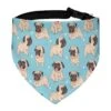 GENERIC Funny Cartoon Pugs Puppies Pet Bandana Collar - Scarf Collar - Art Dog Bandana Minimal Head Cicumference