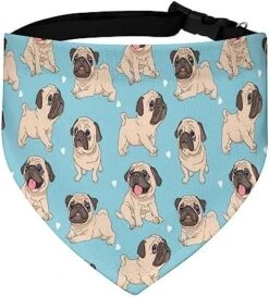 GENERIC Funny Cartoon Pugs Puppies Pet Bandana Collar - Scarf Collar - Art Dog Bandana Minimal Head Cicumference 13 GENERIC Funny Cartoon Pugs Puppies Pet Bandana Collar - Scarf Collar - Art Dog Bandana Minimal Head Cicumference -Zoomie Shop 51tes44M3dL. AC