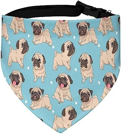 GENERIC Funny Cartoon Pugs Puppies Pet Bandana Collar - Scarf Collar - Art Dog Bandana Minimal Head Cicumference 7 GENERIC Funny Cartoon Pugs Puppies Pet Bandana Collar - Scarf Collar - Art Dog Bandana Minimal Head Cicumference - Image 7