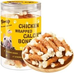 PAWUP Dog Treats Chicken Wrapped Calcium Bone, Training Treats For Small Dogs, Rawhide Free Dog Chews, Natural Teeth Clean W/Taurine, Limited Ingredients Natural Dog Reward, 12.5 Oz 14 PAWUP Dog Treats Chicken Wrapped Calcium Bone, Training Treats For Small Dogs, Rawhide Free Dog Chews, Natural Teeth Clean W/Taurine, Limited Ingredients Natural Dog Reward, 12.5 Oz -Zoomie Shop 51tihpC6WlL. AC