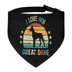 GENERIC Great-dane Pattern Pet Bandana Collar - Scarf Collar - Art Dog Bandana Minimal Head Cicumference