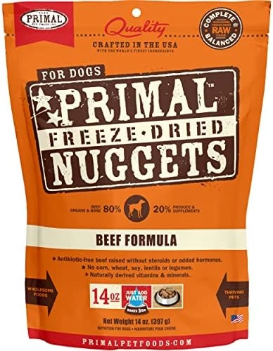 Primal Freeze Dried Nuggets For Dogs Beef, Complete Meal Freeze Dried Dog Food Healthy Grain Free Raw Dog Food, Crafted In The USA (14 Oz) 7 Primal Freeze Dried Nuggets For Dogs Beef, Complete Meal Freeze Dried Dog Food Healthy Grain Free Raw Dog Food, Crafted In The USA (14 Oz) - Image 7
