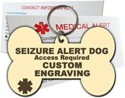 My Identity Doctor Seizure Alert Service Dog Tag Custom Engraved Dog Bone Plastic - Blue - Small -Zoomie Shop 51u1oGKz4kL. AC