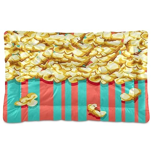 Coikll Popcorn Food Pet Bed Pad Soft Dog Bed Mat With Anti-Slip Bottom, Machine Washable Crate Pad Mattress For Dog Sleeping 1 Coikll Popcorn Food Pet Bed Pad Soft Dog Bed Mat With Anti-Slip Bottom, Machine Washable Crate Pad Mattress For Dog Sleeping