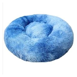YangYan Round Washable Long Plush Dog Kennel New Super Soft Dog Mat Dog Basket Pet Bed Cat House Velvet Mats Sofa For Dog (Color : Sky Blue, Size : 40cm) -Zoomie Shop 51uAL4LLlsL