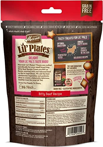 Aurora Pet Variety Pack (3) Merrick Lil' Plates Grain Free Small Breed Dog Treats (1) Salmon (1) Beef (1) Chicken (5-oz Each) With AuroraPet Wipes 3 Aurora Pet Variety Pack (3) Merrick Lil' Plates Grain Free Small Breed Dog Treats (1) Salmon (1) Beef (1) Chicken (5-oz Each) With AuroraPet Wipes - Image 3
