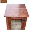 Wooden Dog Crate Furniture End Table Bed In Different Stain Colors (Michael's Cherry, Large)