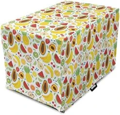 Lunarable Tropical Dog Crate Cover, Colorful Cartoon Fruits Papaya Banana And Pineapple Ornamental Exotic Food Design, Easy To Use Pet Kennel Cover For Small Dogs Puppies Kittens, 42 Inch, Multicolor 21 Lunarable Tropical Dog Crate Cover, Colorful Cartoon Fruits Papaya Banana And Pineapple Ornamental Exotic Food Design, Easy To Use Pet Kennel Cover For Small Dogs Puppies Kittens, 42 Inch, Multicolor -Zoomie Shop 51wj8wlSAwL. AC 2