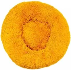UNOVAP Pet Mat Donut Furry Pet Bed Round Mat Small Medium-Sized Animals Sleep With The Mat (Color : Apricot, Size : S 40CM) -Zoomie Shop 51wmURhGhfL. AC