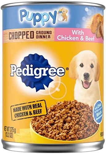 PEDIGREE CHOPPED GROUND DINNER Puppy Canned Soft Wet Dog Food With Chicken & Beef, 13.2 Oz. Cans (Pack Of 12) 7 PEDIGREE CHOPPED GROUND DINNER Puppy Canned Soft Wet Dog Food With Chicken & Beef, 13.2 Oz. Cans (Pack Of 12) - Image 7