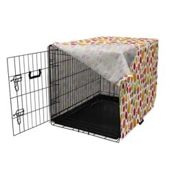 Lunarable Fruit Dog Crate Cover, Colorful Pattern With Natural Food Mango Lychee Guava Feijoa And Carambola, Easy To Use Pet Kennel Cover For Small Dogs Puppies Kittens, 18 Inch, Multicolor -Zoomie Shop 51xBT0HL45L