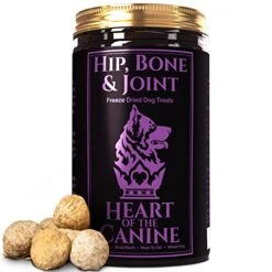 Hip, Bone & Joint - Premium Freeze Dried Dog Treats - Grass Fed Beef Bone, Green Mussel, Chicken Cartilage - Calcium And Collagen From Real Food Ingredients - Heart Of The Canine - 6oz