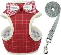 DOILNXH Nylon Cat Dog Harness And Leash Set Breathable Plaid Pet Mesh Harnesses Breathable Puppy Kitten Vest For Small Medium Dogs Blue M -Zoomie Shop 51xWpCBwycL. AC 1