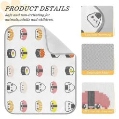 Washable Dog Cooling Mat Cute Japanese Food Summer Cats Sleeping Mat Sushi Dog Bed Mats 23.6 * 38.6inch Pet Ice Silk Sleep Kennel Pad Animal Sleep Bed For Home Outdoor Travel -Zoomie Shop 51xZr88dQCL