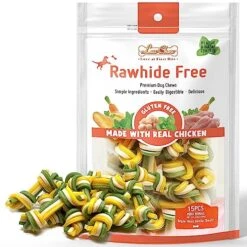 LuvChew Rawhide Free Triple Dental Floss Dog Treats 15 Pcs/Bag
