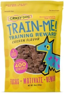 Crazy Dog Train-Me! Training Reward Dog Treats 16 Oz., Bacon Regular -Zoomie Shop 51yFyka0lZL. AC