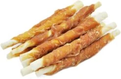 YesPettiChew Chicken Wrapped Rawhide Sticks Dog Treats, Long Lasting Puppy Chew Snacks, Teeth Cleaning Dog Rawhide Chews For All Dogs, 4.7' 11 Oz -Zoomie Shop 51ySHqBTsKL