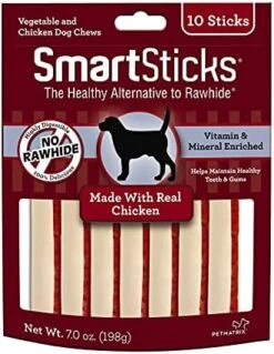 SmartBones SmartSticks, Treat Your Dog To A Rawhide-Free Chew Made With Real Meat And Vegetables 25 Count (Pack Of 1) -Zoomie Shop 51yr1RJ6xS. AC