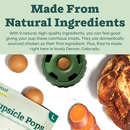 WOOF Pupsicle Pops, Delicious Long Lasting Dog Treats, Refills For The Pupsicle, Pre-Made Dog Treats For Dogs, Natural Ingredients, Low-Mess Chicken Pet Treats - Small Pops - 10 Count 3 WOOF Pupsicle Pops, Delicious Long Lasting Dog Treats, Refills For The Pupsicle, Pre-Made Dog Treats For Dogs, Natural Ingredients, Low-Mess Chicken Pet Treats - Small Pops - 10 Count - Image 3