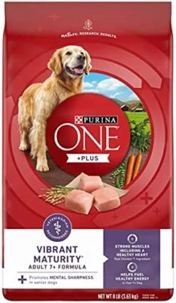 Purina ONE High Protein Dry Senior Dog Food Plus Vibrant Maturity Adult 7 Plus Formula - 31.1 Lb. Bag -Zoomie Shop 51zTfwS9ZMS. AC